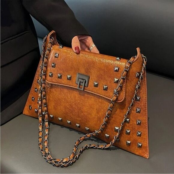 Studded Shoulder Bag - Picture 1 of 7